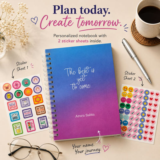 Notebook | Personalized with Name | 150 Pages, Hardcover | Winter