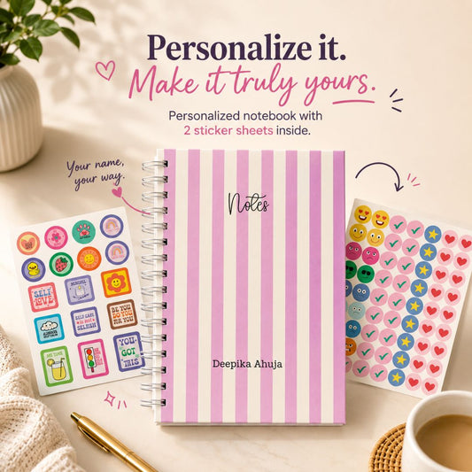 Notebook | Personalized with Name | 150 Pages, Hardcover | Daydreams