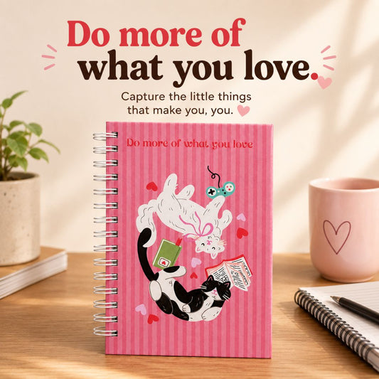 Pocket Notebook – [Sleepy Cat] | 160 Pages | 80 GSM | Hardcover | Unruled