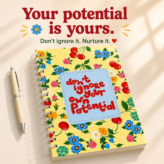 Pocket Notebook – [Cherry Garden] | 160 Pages | 80 GSM | Hardcover | Unruled