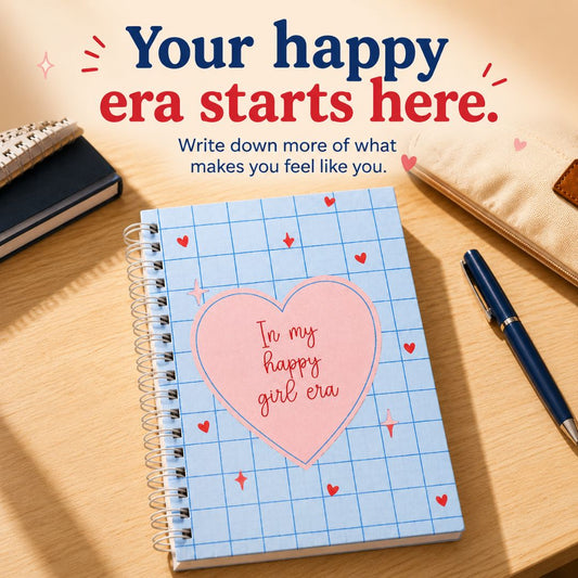 Pocket Notebook – [Happy Girl] | 160 Pages | 80 GSM | Hardcover | Unruled