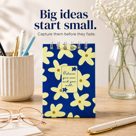 Pocket Notepad – [Blue Floral]