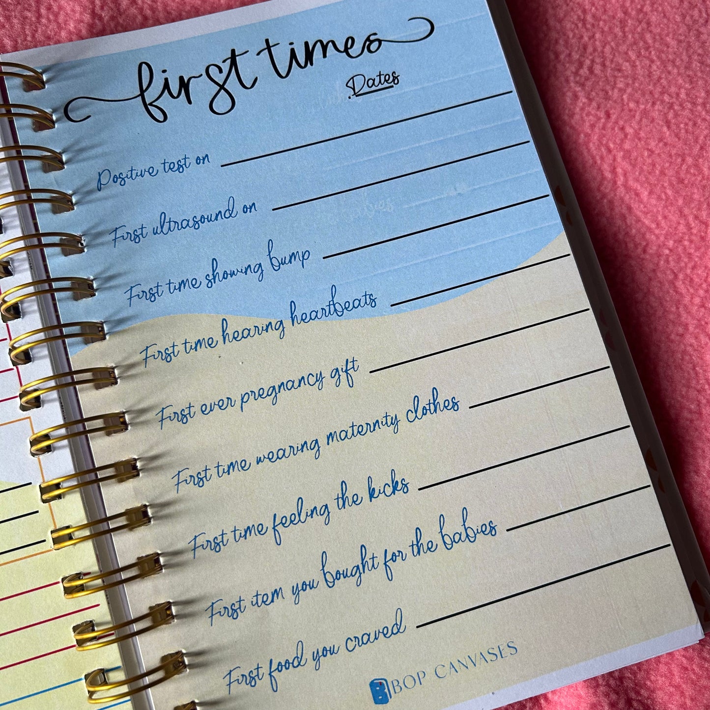 Twin Pregnancy Journal - 9 Months Journal | Personalized with name | Blessed with two