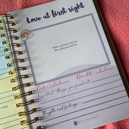 Twin Pregnancy Journal - 9 Months Journal | Personalized with name | Blessed with two