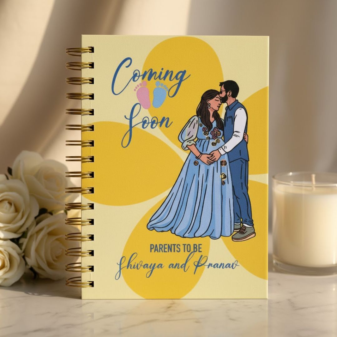 Pregnancy Journal - Personalized With Name | 9 Months Journal | Coming Soon
