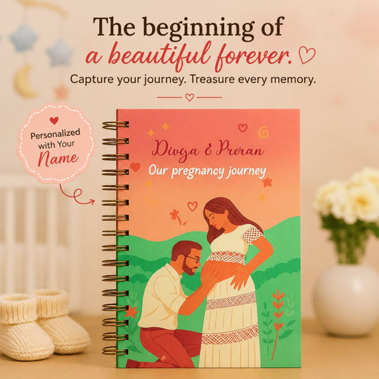 Pregnancy Journal - Personalized with name | Designed for 9 months (Cherished Beginnings)