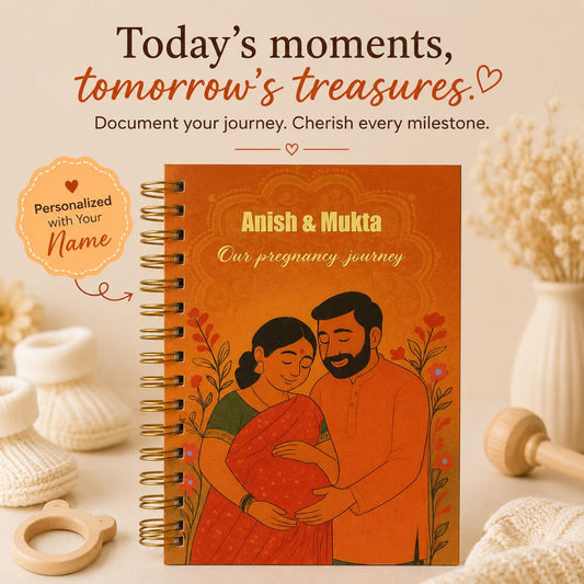 Pregnancy Journal - Personalized with name | Designed for 9 months (Joyful Expectation)