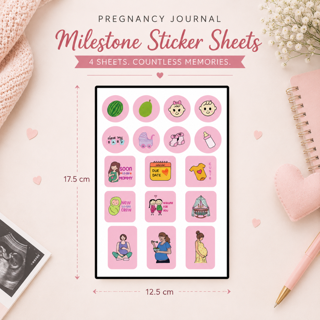 Pregnancy Milestone Sticker sheets - Pack of 4