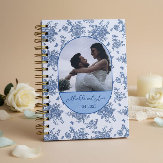 Wedding Planner| Name, Picture & Date Personalized (Bride to be - Blue)
