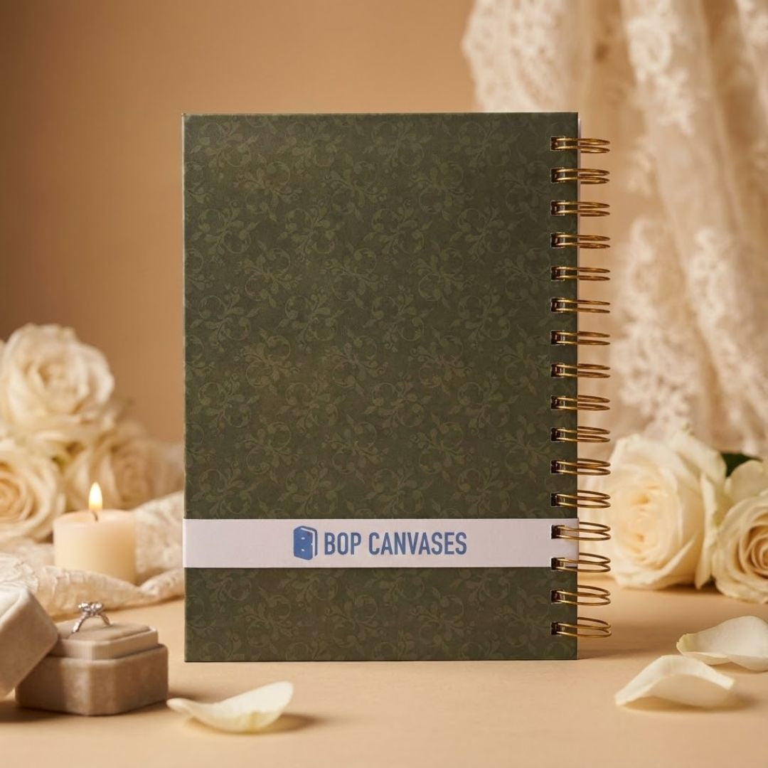 Wedding Planner| Name, Picture & Date Personalized (Minimalist Green)