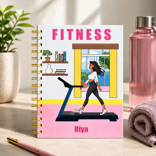 6 Months Fitness Journal - Personalized with name (Fit Mind)