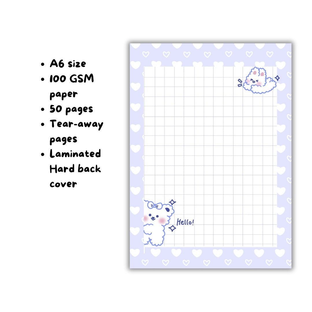 Cute Kawai | A6 notepad - Bop Canvases