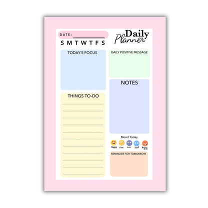 Daily planner | pink | A5 notepad - Bop Canvases