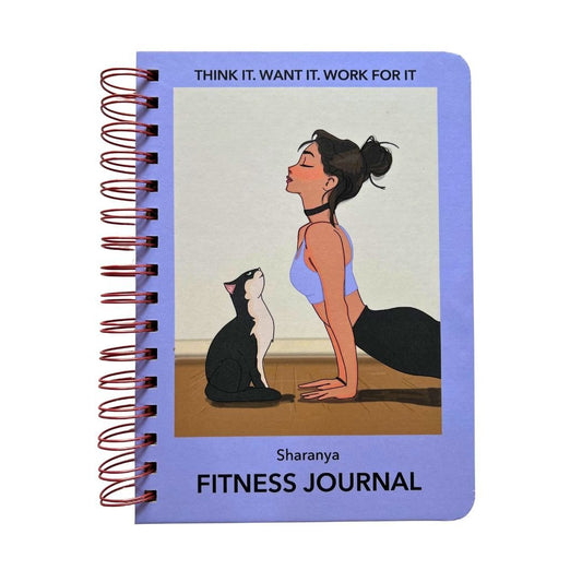 Fitness Journal - Fit and Fab | Lavender | 6 Months Journal - Bop Canvases