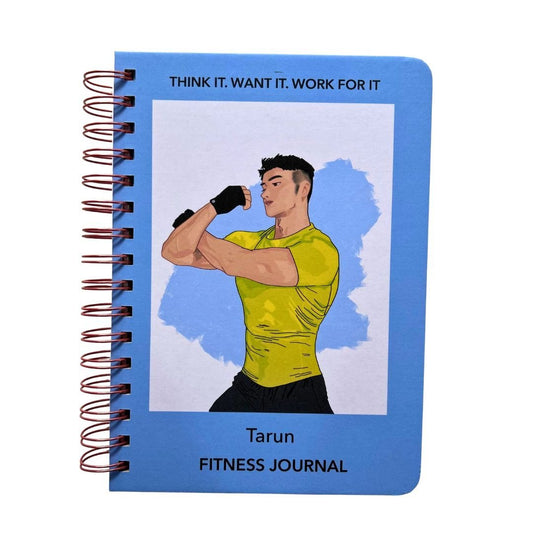 Fitness Journal - Fit Life | Blue | 6 Months Journal - Bop Canvases