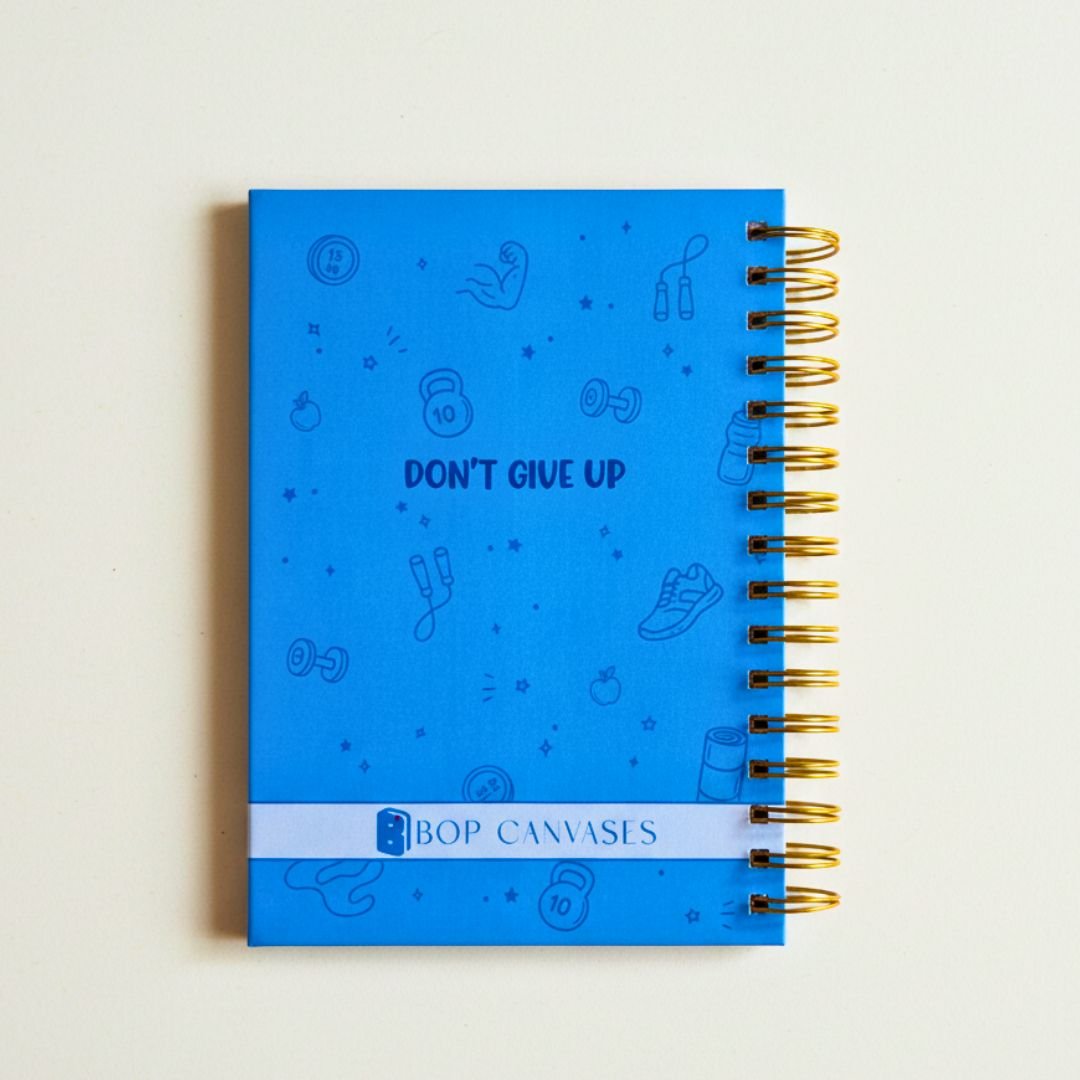 Fitness Journal - Personalized with name | 6 Months Journal | Dead Lift - Bop Canvases