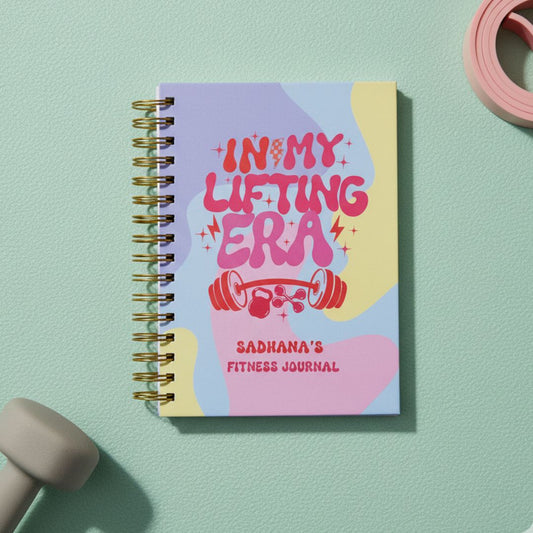 Fitness Journal - Personalized with name | 6 Months Journal | Lifting Era - Bop Canvases