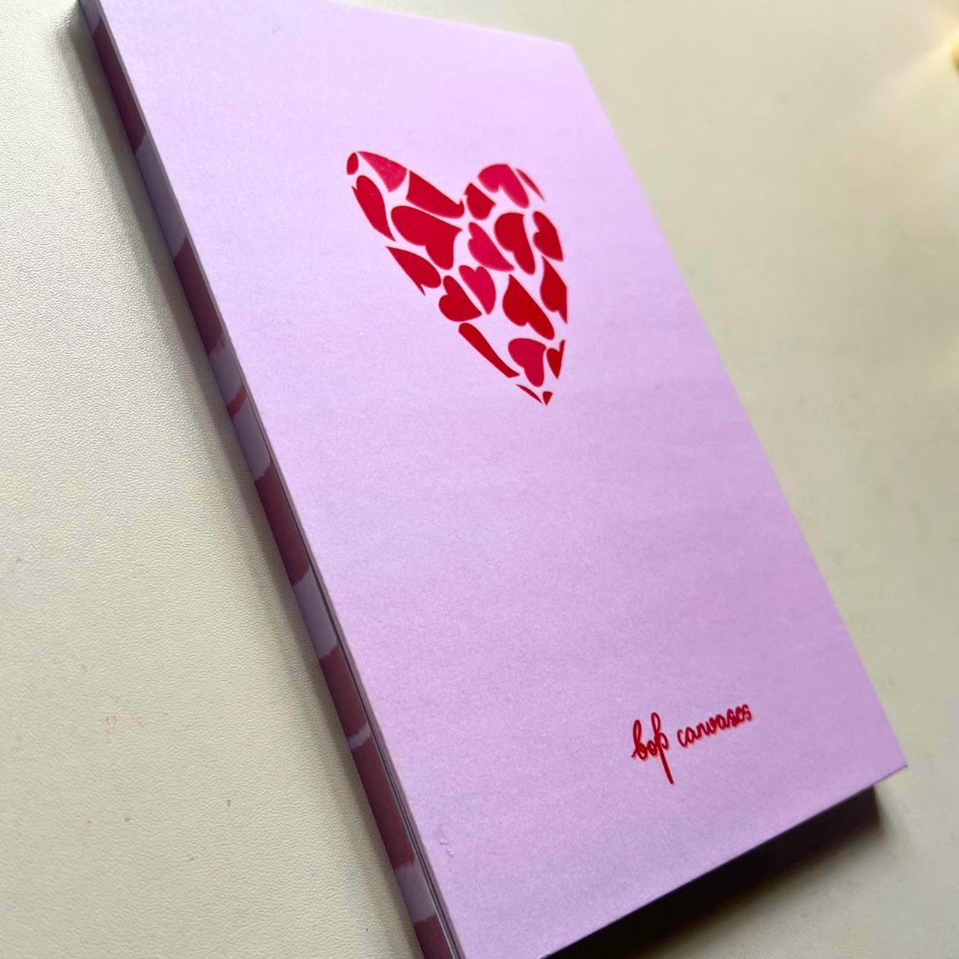 Hearts | A5 notepad - Bop Canvases