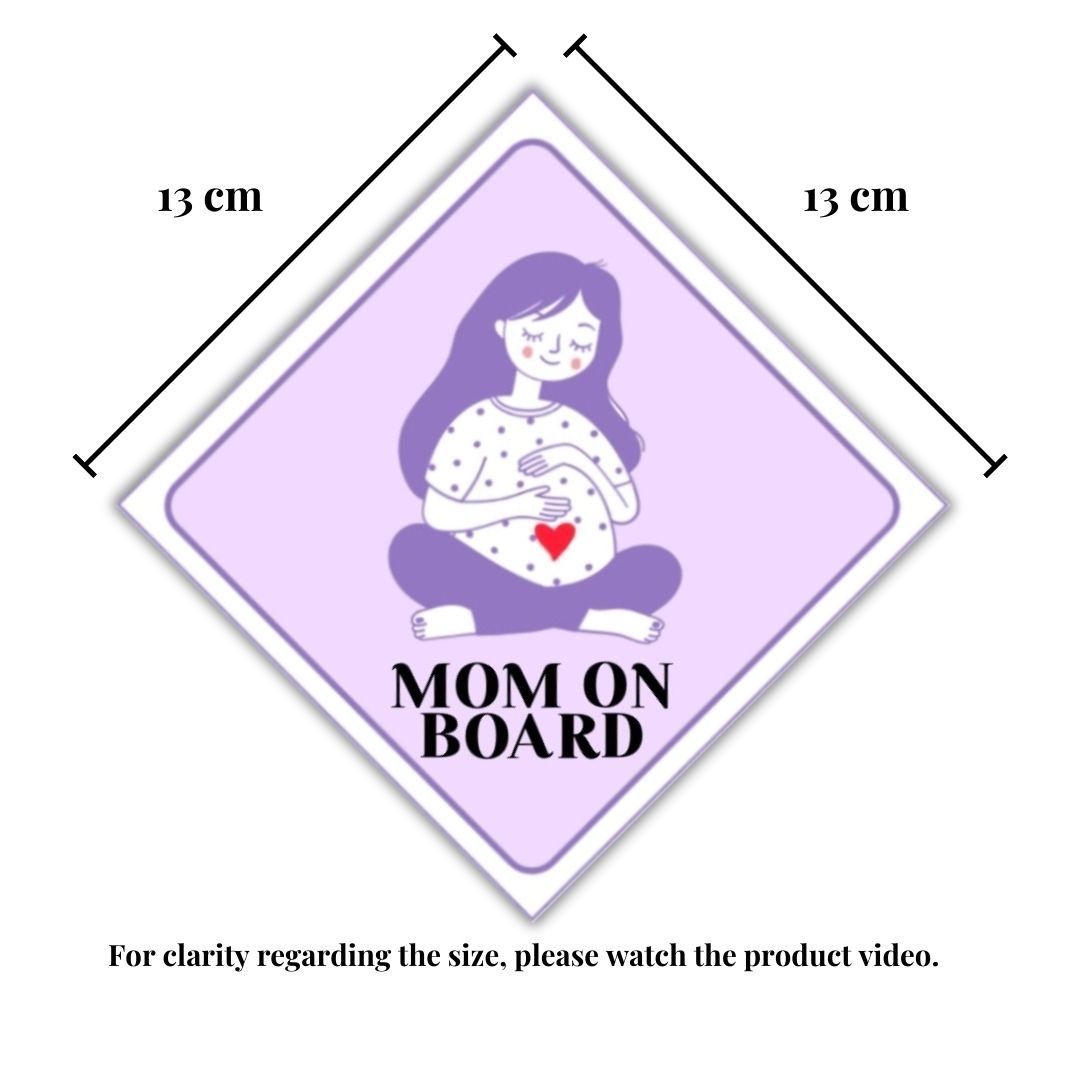 Mom on Board Car Sticker - Bop Canvases