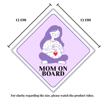 Mom on Board Car Sticker - Bop Canvases