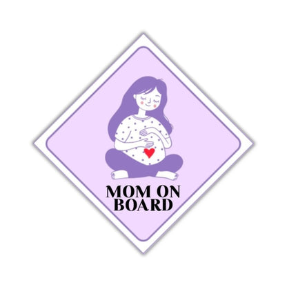 Mom on Board Car Sticker - Bop Canvases