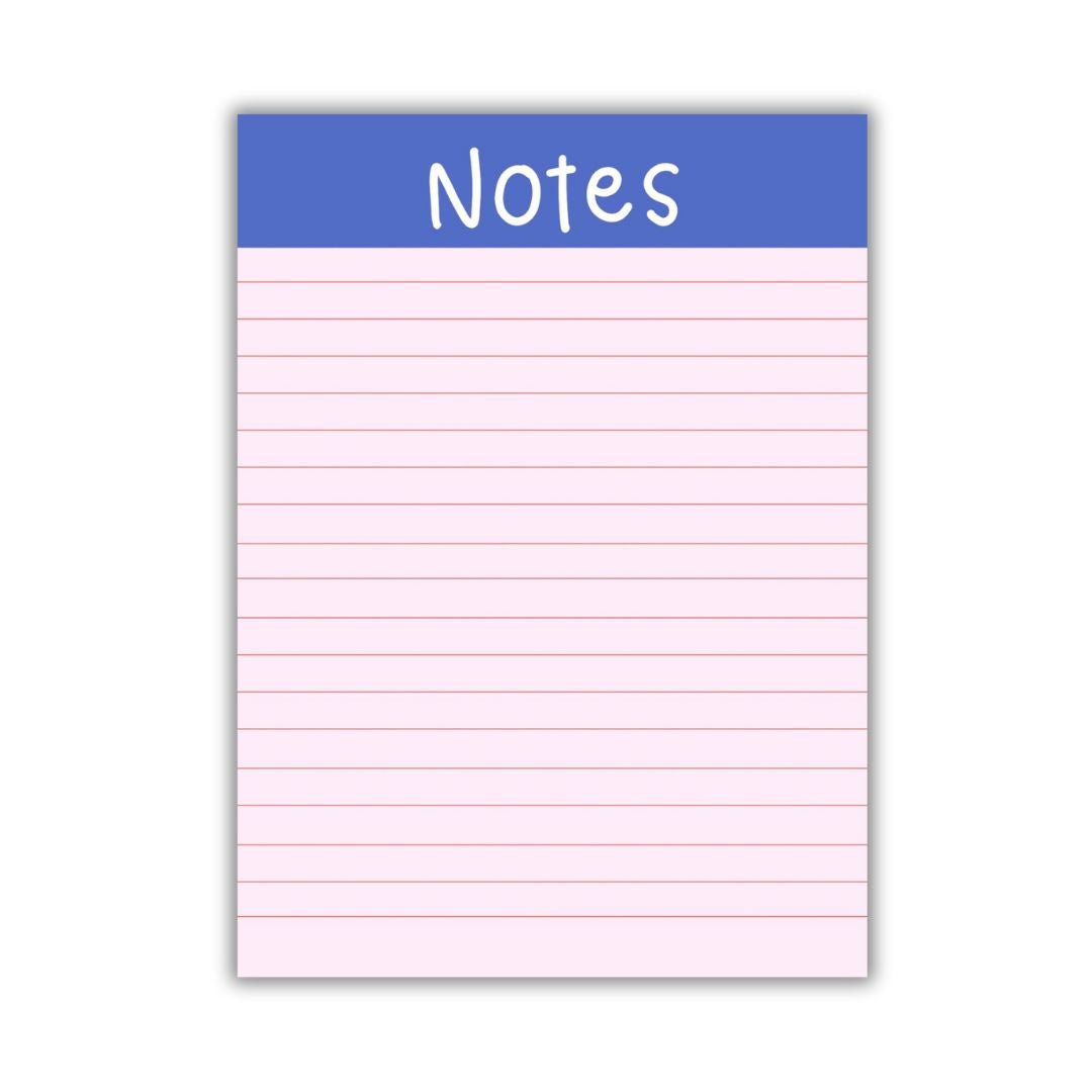 Pink notes | A6 notepad - Bop Canvases