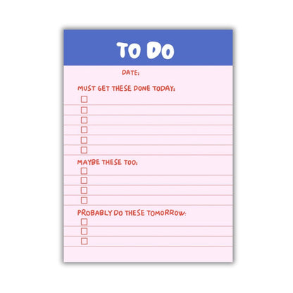 Pink to - do list | A6 notepad - Bop Canvases