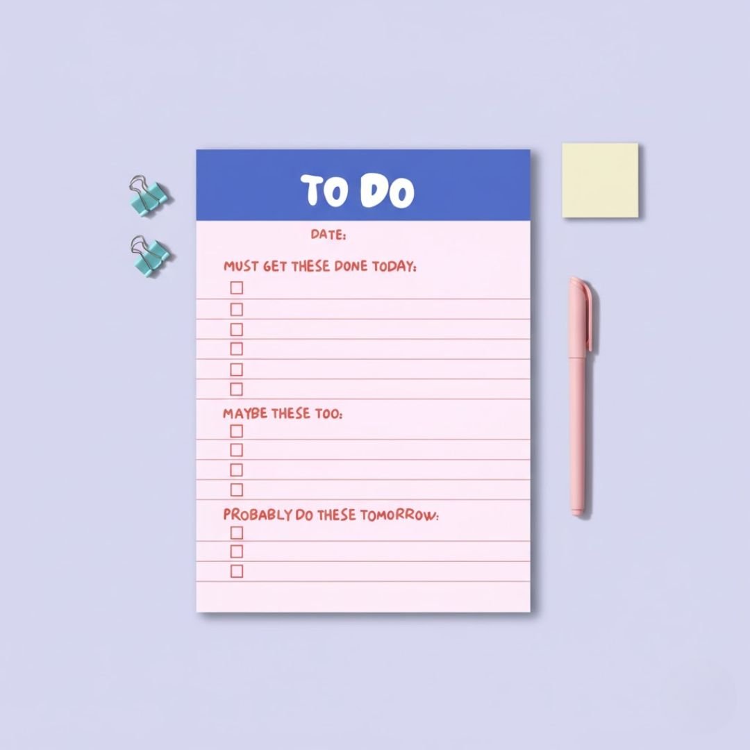 Pink to - do list | A6 notepad - Bop Canvases