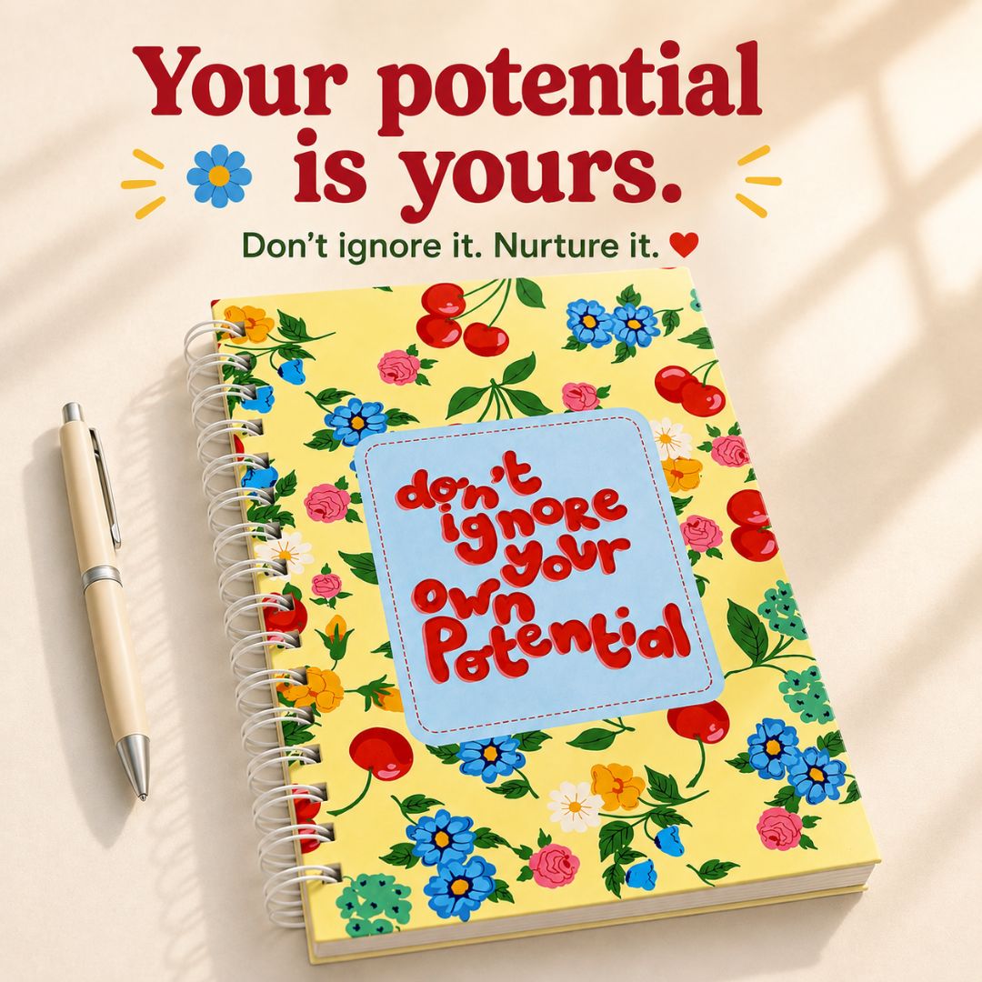 Pocket Notebook – [Cherry Garden] | 160 Pages | 80 GSM | Hardcover | Unruled - Bop Canvases