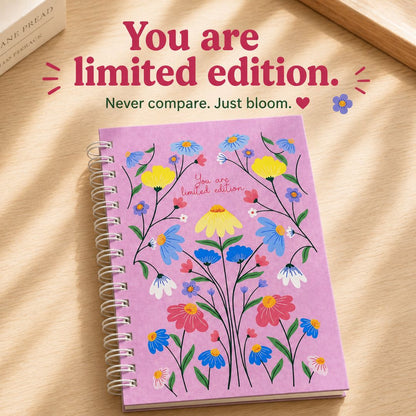 Pocket Notebook – [Flowers - Pink] | 160 Pages | 80 GSM | Hardcover | Unruled - Bop Canvases