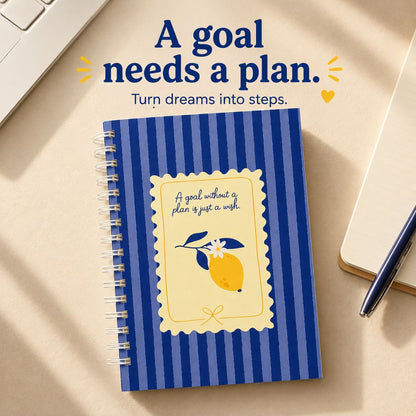 Pocket Notebook – [Goals] | 160 Pages | 80 GSM | Hardcover | Unruled - Bop Canvases