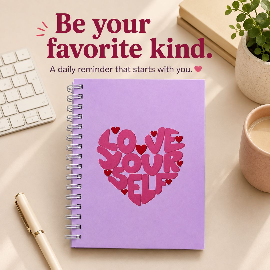 Pocket Notebook – [Self love] | 160 Pages | 80 GSM | Hardcover | Unruled - Bop Canvases