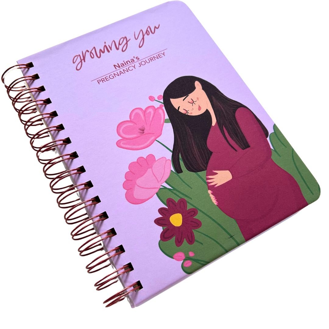 Pregnancy Journal - Coral - Growing you | 9 Months Journal - Bop Canvases