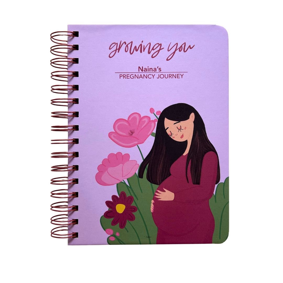 Pregnancy Journal - Coral - Growing you | 9 Months Journal - Bop Canvases
