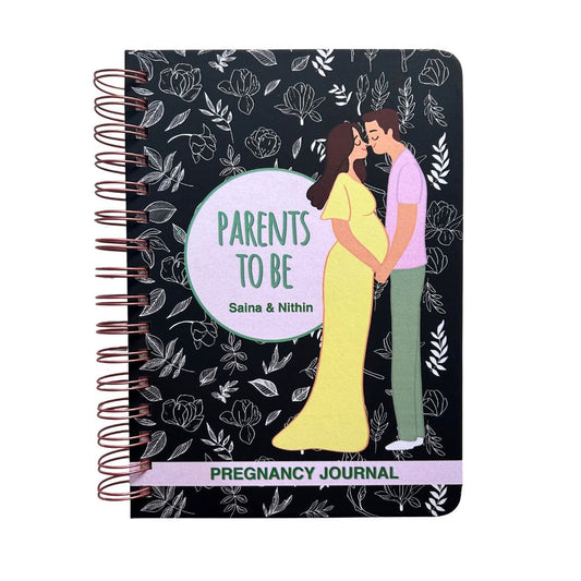 Pregnancy Journal - Parents to be | Black | 9 Months Journal - Bop Canvases