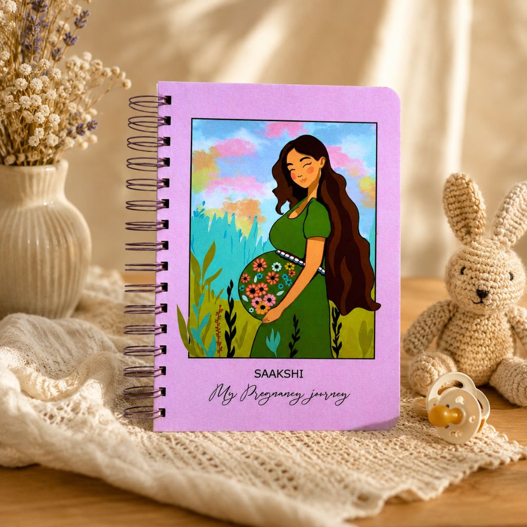 Pregnancy Journal - Personalized with name | Designed for 9 months (Blooming) - Bop Canvases