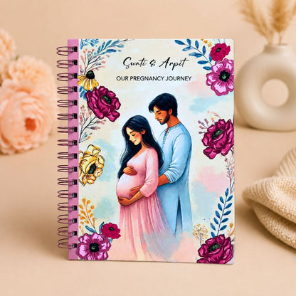 Pregnancy Journal - Personalized with name | Designed for 9 months (Blossom) - Bop Canvases