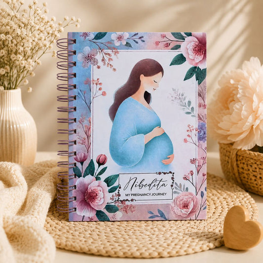 Pregnancy Journal - Personalized with name | Designed for 9 months (Dahlia) - Bop Canvases