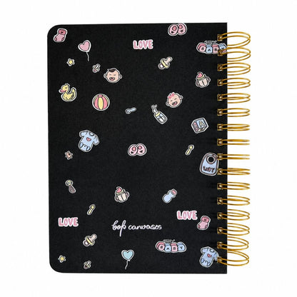 Pregnancy Journal - Personalized with name | Designed for 9 months (Goth Mom) - Bop Canvases