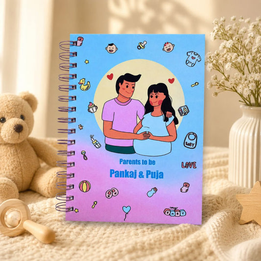 Pregnancy Journal - Personalized with name | Designed for 9 months (Orchid Pink) - Bop Canvases