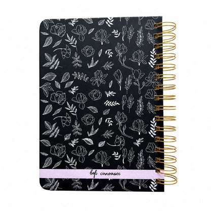 Pregnancy Journal - Personalized with name | Designed for 9 months (Parents to be - Black) - Bop Canvases