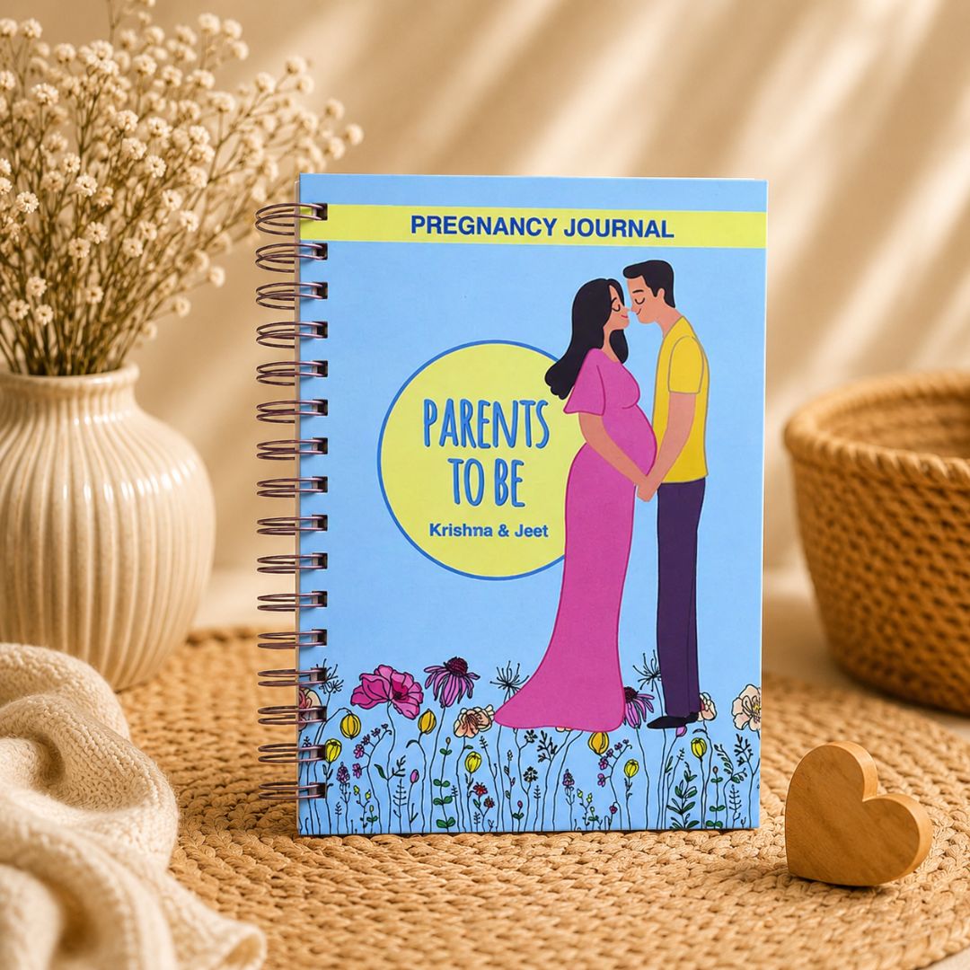 Pregnancy Journal - Personalized with name | Designed for 9 months (Water Lilly) - Bop Canvases