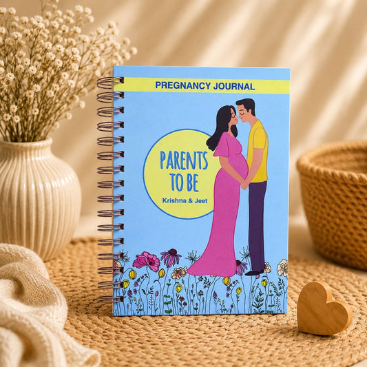 Pregnancy Journal - Personalized with name | Designed for 9 months (Water Lilly) - Bop Canvases