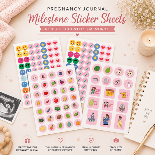 Pregnancy Milestone Sticker sheets - Pack of 4 - Bop Canvases