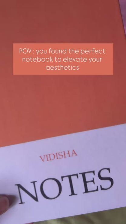Notebook | Personalized with Name | 150 Pages, Hardcover | Peach