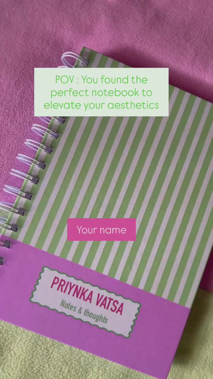 Notebook | Personalized with Name | 150 Pages, Hardcover | Autumn