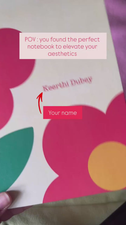 Notebook | Personalized with Name | 150 Pages, Hardcover | Sunny