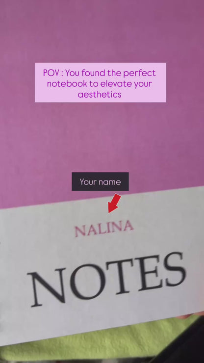 Notebook | Personalized with Name | 150 Pages, Hardcover | Mauve