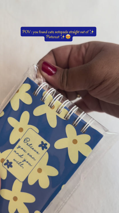 Pocket Notepad – [Blue Floral]