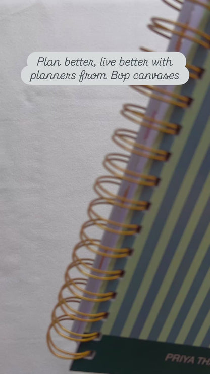 Undated Yearly Planner | Personalized with your name (Big Plans- Green)